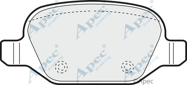 APEC BRAKING Комплект тормозных колодок, дисковый тормоз PAD1309